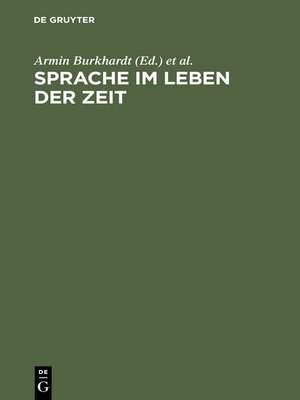 cover image of Sprache im Leben der Zeit